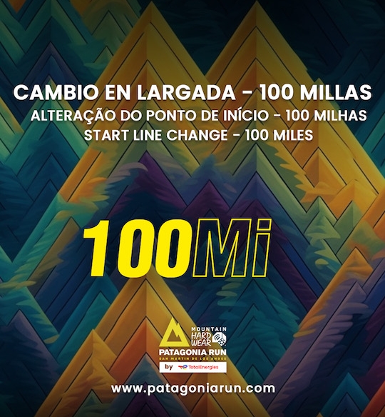 100 MILLAS - IMPORTANTE - CAMBIO EN LARGADA